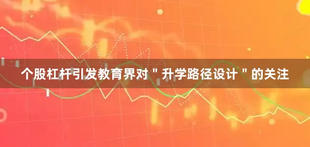 个股杠杆引发教育界对＂升学路径设计＂的关注